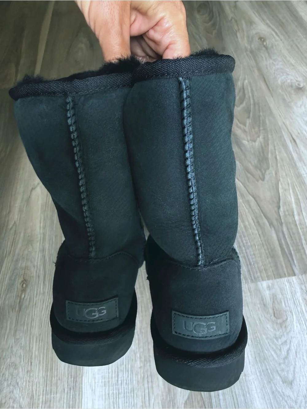 UGG  Classic Black Suede Boots